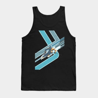 Retro Ski Slopeside Poster Tank Top